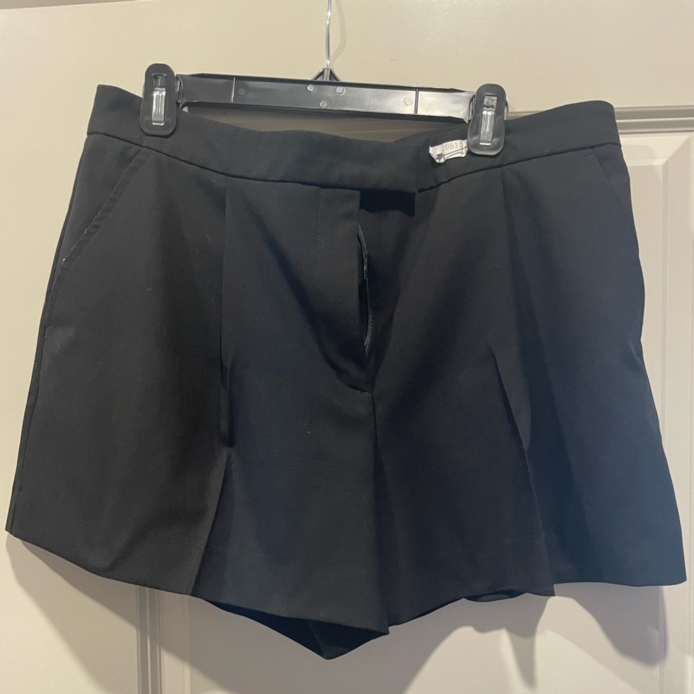 Zara Black High Waist Formal Shorts